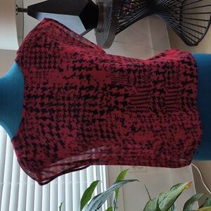 Aqua Red and Black Women's TopSz M